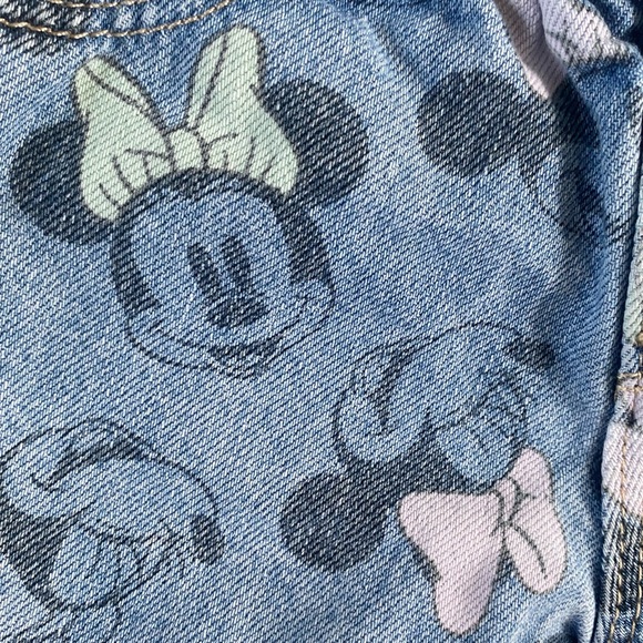 GAP baby Disney Denim Shorts - Blue with Minnie Print - Picture 2 of 3